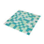 1x1 Aquarius Spring Square Glass Mosaic Tile - American Tile Depot
