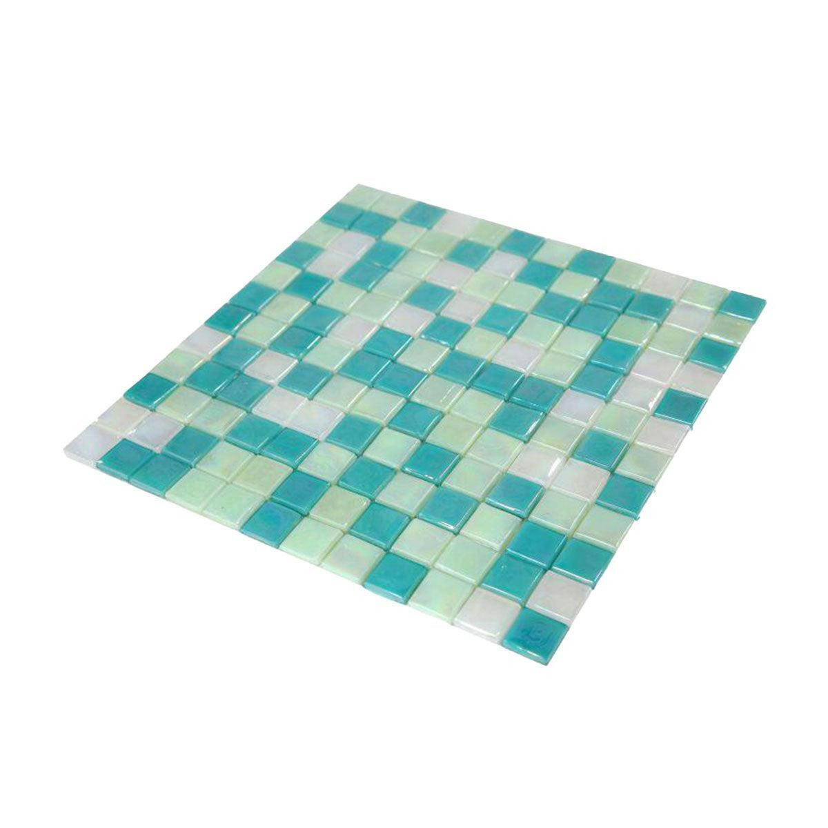 1x1 Aquarius Spring Square Glass Mosaic Tile - American Tile Depot