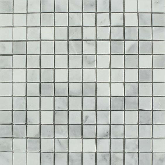 1x1 Bianco Venatino Marble Honed Mosaic Tile 1x1 Bianco Venatino Marble Honed Mosaic Tile - American Tile Depot