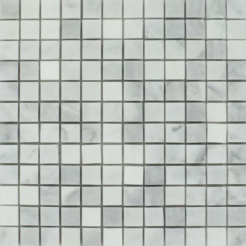1x1 Bianco Venatino Marble Polished Mosaic Tile 1x1 Bianco Venatino Marble Polished Mosaic Tile - American Tile Depot