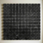 1x1 Black Marquina Marble Honed Mosaic Tile 1x1 Black Marquina Marble Honed Mosaic Tile - American Tile Depot