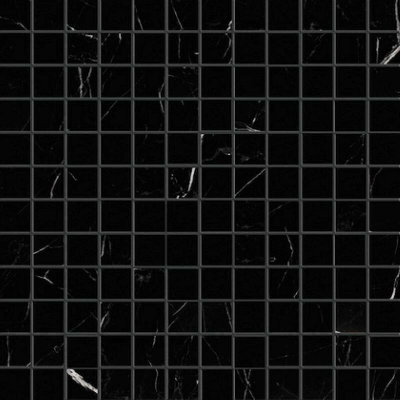 1x1 Black Marquina Marble Polished Mosaic Tile 1x1 Black Marquina Marble Polished Mosaic Tile - American Tile Depot