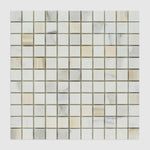1x1 Calacatta Gold Marble Honed Mosaic Tile 1x1 Calacatta Gold Marble Honed Mosaic Tile - American Tile Depot