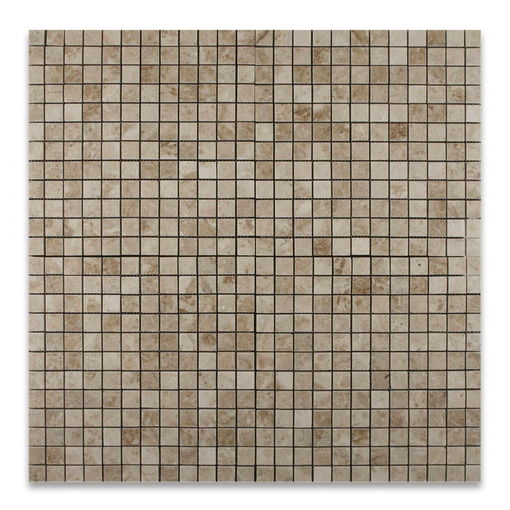 1x1 Cappuccino Marble Polished Mosaic Tile 1x1 Cappuccino Marble Polished Mosaic Tile - American Tile Depot