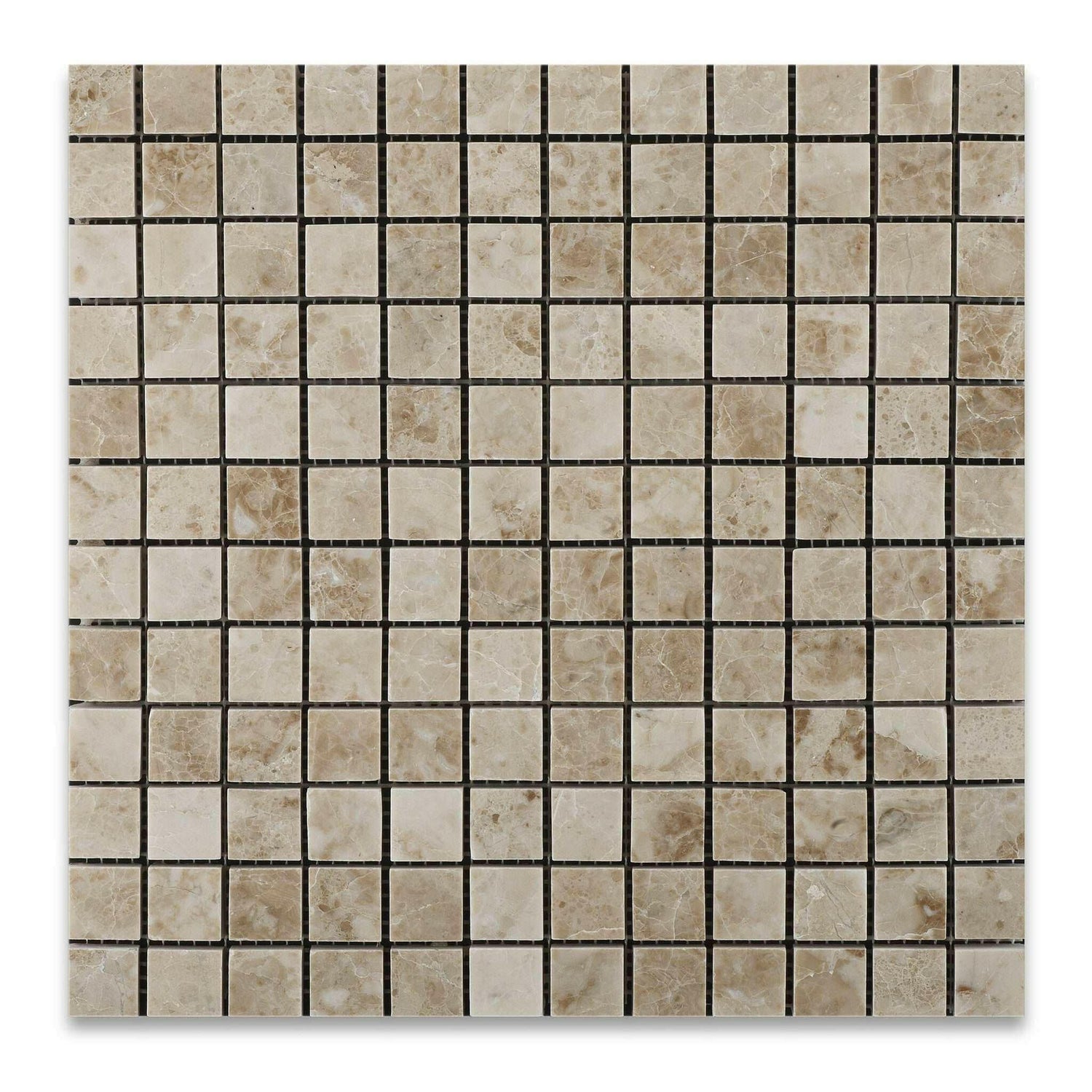1x1 Cappuccino Marble Polished Mosaic Tile 1x1 Cappuccino Marble Polished Mosaic Tile - American Tile Depot