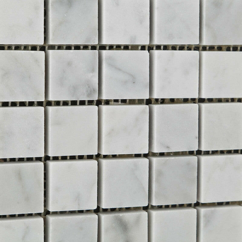 1x1 Carrara White Marble Honed Mosaic Tile 1x1 Carrara White Marble Honed Mosaic Tile - American Tile Depot