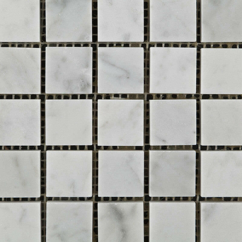 1x1 Carrara White Marble Polished Mosaic Tile 1x1 Carrara White Marble Polished Mosaic Tile - American Tile Depot