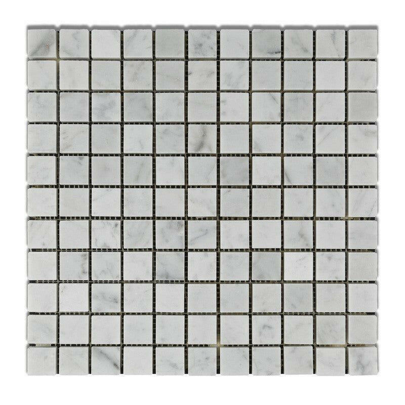 1x1 Carrara White Marble Polished Mosaic Tile 1x1 Carrara White Marble Polished Mosaic Tile - American Tile Depot