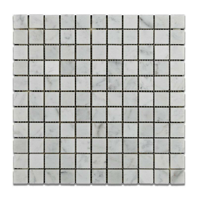 1x1 Carrara White Marble Polished Mosaic Tile 1x1 Carrara White Marble Polished Mosaic Tile - American Tile Depot