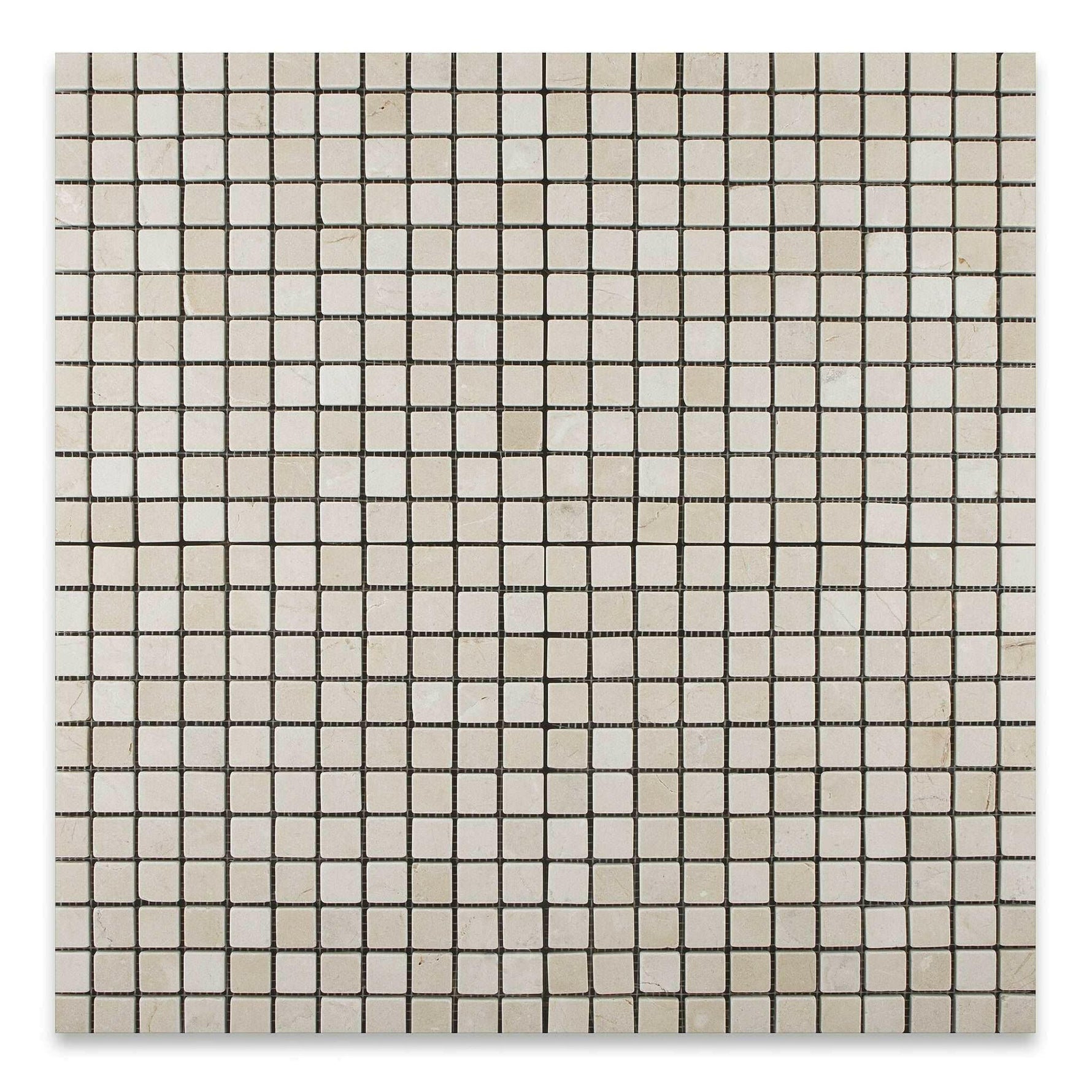 1x1 Crema Marfil Marble Tumbled Mosaic Tile 1x1 Crema Marfil Marble Tumbled Mosaic Tile - American Tile Depot