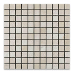 1x1 Crema Marfil Marble Tumbled Mosaic Tile 1x1 Crema Marfil Marble Tumbled Mosaic Tile - American Tile Depot