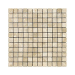 1x1 Durango Cream Travertine Tumbled Mosaic Tile - American Tile Depot