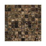 1x1 Emperador Dark Marble Polished Mosaic Tile 1x1 Emperador Dark Marble Polished Mosaic Tile - American Tile Depot