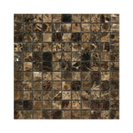 1x1 Emperador Dark Marble Polished Mosaic Tile 1x1 Emperador Dark Marble Polished Mosaic Tile - American Tile Depot