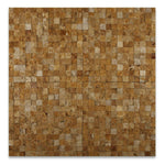 1x1 Gold / Yellow Travertine Split-Faced Mosaic Tile 1x1 Gold / Yellow Travertine Split-Faced Mosaic Tile - American Tile Depot
