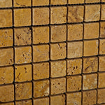 1x1 Gold / Yellow Travertine Tumbled Mosaic Tile 1x1 Gold / Yellow Travertine Tumbled Mosaic Tile - American Tile Depot