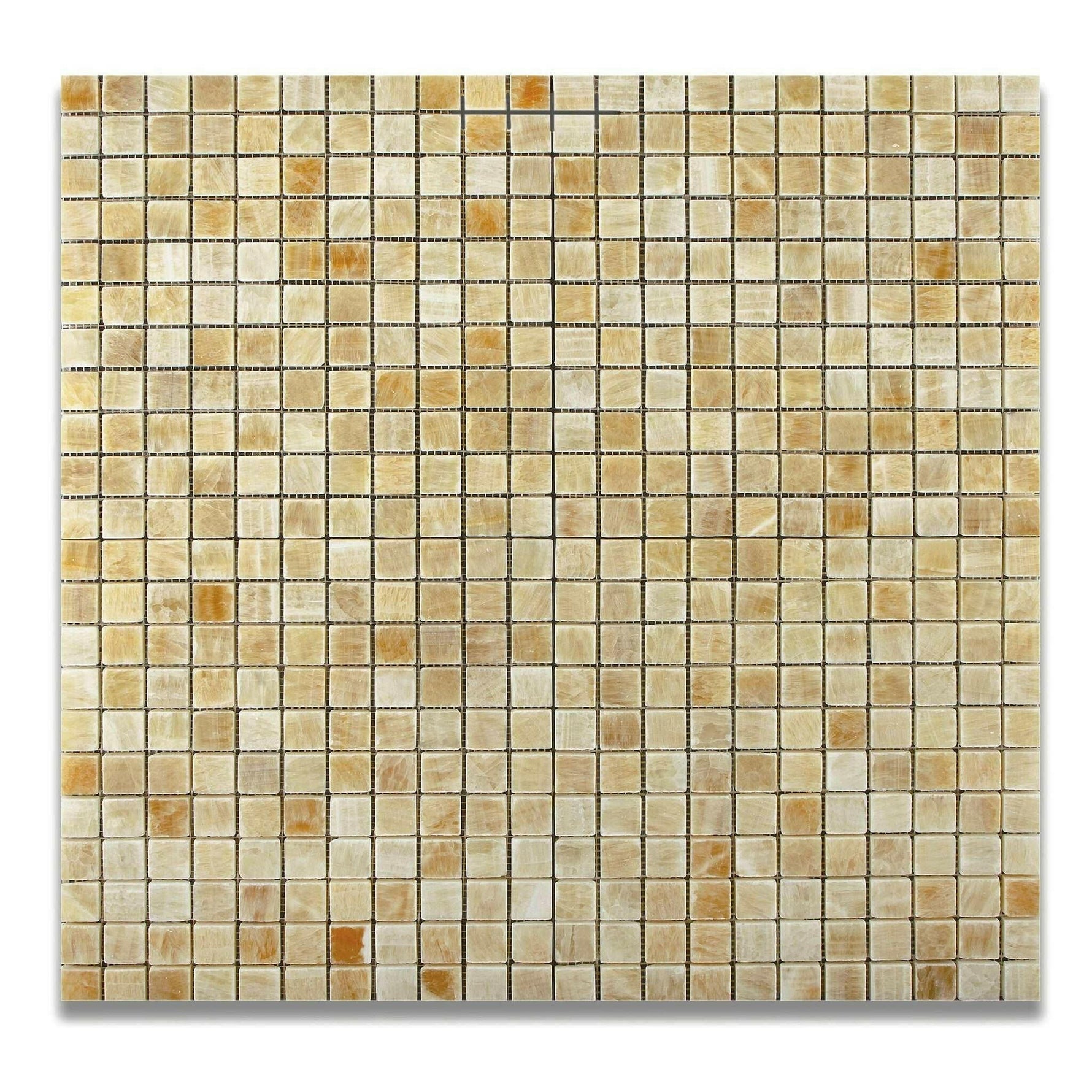 1x1 Honey Onyx Polished Mosaic Tile 1x1 Honey Onyx Polished Mosaic Tile - American Tile Depot