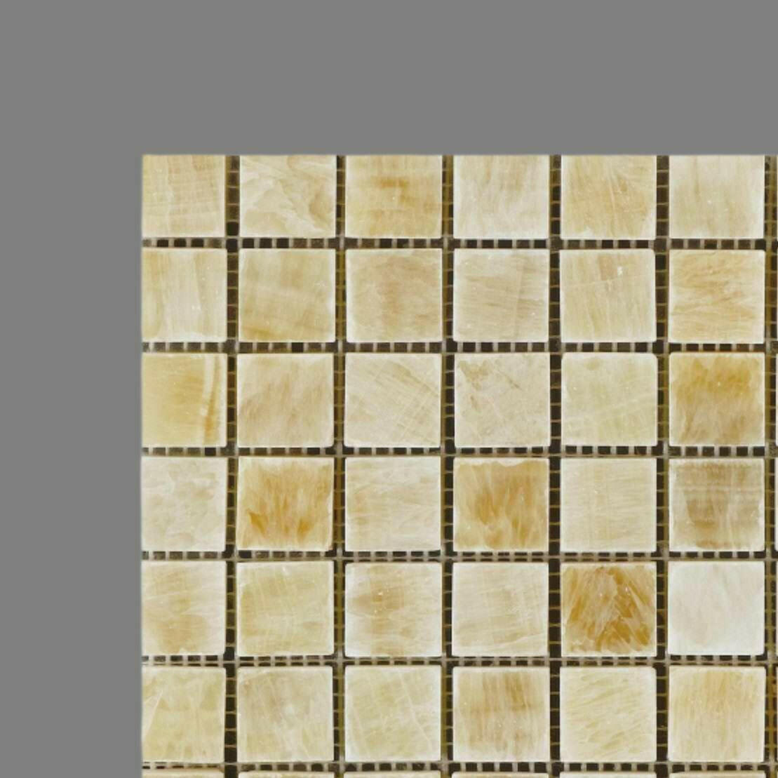 1x1 Honey Onyx Polished Mosaic Tile 1x1 Honey Onyx Polished Mosaic Tile - American Tile Depot