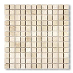 1x1 Ivory Travertine Filled & Honed Mosaic Tile - American Tile Depot