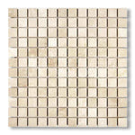 1x1 Ivory Travertine Filled & Honed Mosaic Tile - American Tile Depot