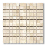 1x1 Ivory Travertine Filled & Honed Mosaic Tile - American Tile Depot