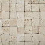 1x1 Ivory Travertine Split-Faced Mosaic Tile 1x1 Ivory Travertine Split-Faced Mosaic Tile - American Tile Depot