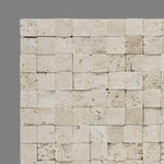 1x1 Ivory Travertine Split-Faced Mosaic Tile 1x1 Ivory Travertine Split-Faced Mosaic Tile - American Tile Depot