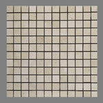 1x1 Ivory Travertine Tumbled Mosaic Tile 1x1 Ivory Travertine Tumbled Mosaic Tile - American Tile Depot