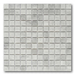 1x1 Mineralis Carrara Marble Polished Stone & Glass Mosaic Tile 1x1 Mineralis Carrara Marble Polished Stone & Glass Mosaic Tile - American Tile Depot