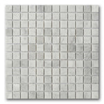 1x1 Mineralis Carrara Marble Polished Stone & Glass Mosaic Tile 1x1 Mineralis Carrara Marble Polished Stone & Glass Mosaic Tile - American Tile Depot