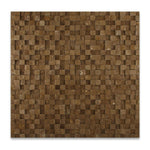 1x1 Noce Travertine HI-LOW Split-Faced Mosaic Tile 1x1 Noce Travertine HI-LOW Split-Faced Mosaic Tile - American Tile Depot