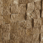 1x1 Noce Travertine Split-Faced Mosaic Tile 1x1 Noce Travertine Split-Faced Mosaic Tile - American Tile Depot