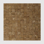 1x1 Noce Travertine Split-Faced Mosaic Tile 1x1 Noce Travertine Split-Faced Mosaic Tile - American Tile Depot