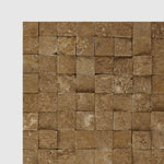1x1 Noce Travertine Split-Faced Mosaic Tile 1x1 Noce Travertine Split-Faced Mosaic Tile - American Tile Depot