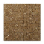 1x1 Noce Travertine Split-Faced Mosaic Tile 1x1 Noce Travertine Split-Faced Mosaic Tile - American Tile Depot