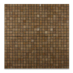 1x1 Noce Travertine Tumbled Mosaic Tile 1x1 Noce Travertine Tumbled Mosaic Tile - American Tile Depot