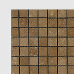 1x1 Noce Travertine Tumbled Mosaic Tile 1x1 Noce Travertine Tumbled Mosaic Tile - American Tile Depot