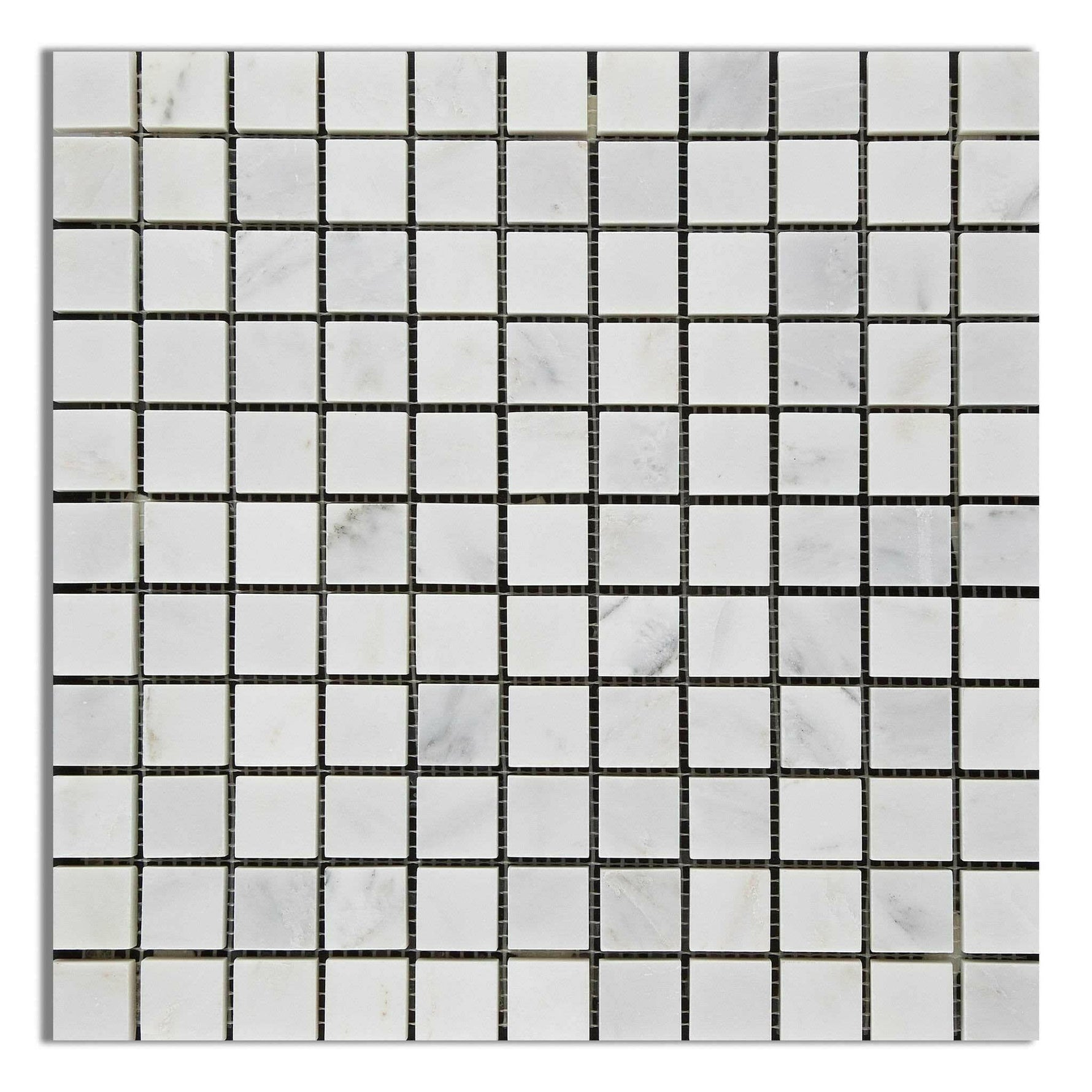 1x1 Oriental White / Asian Statuary Marble Polished Mosaic Tile 1x1 Oriental White / Asian Statuary Marble Polished Mosaic Tile - American Tile Depot