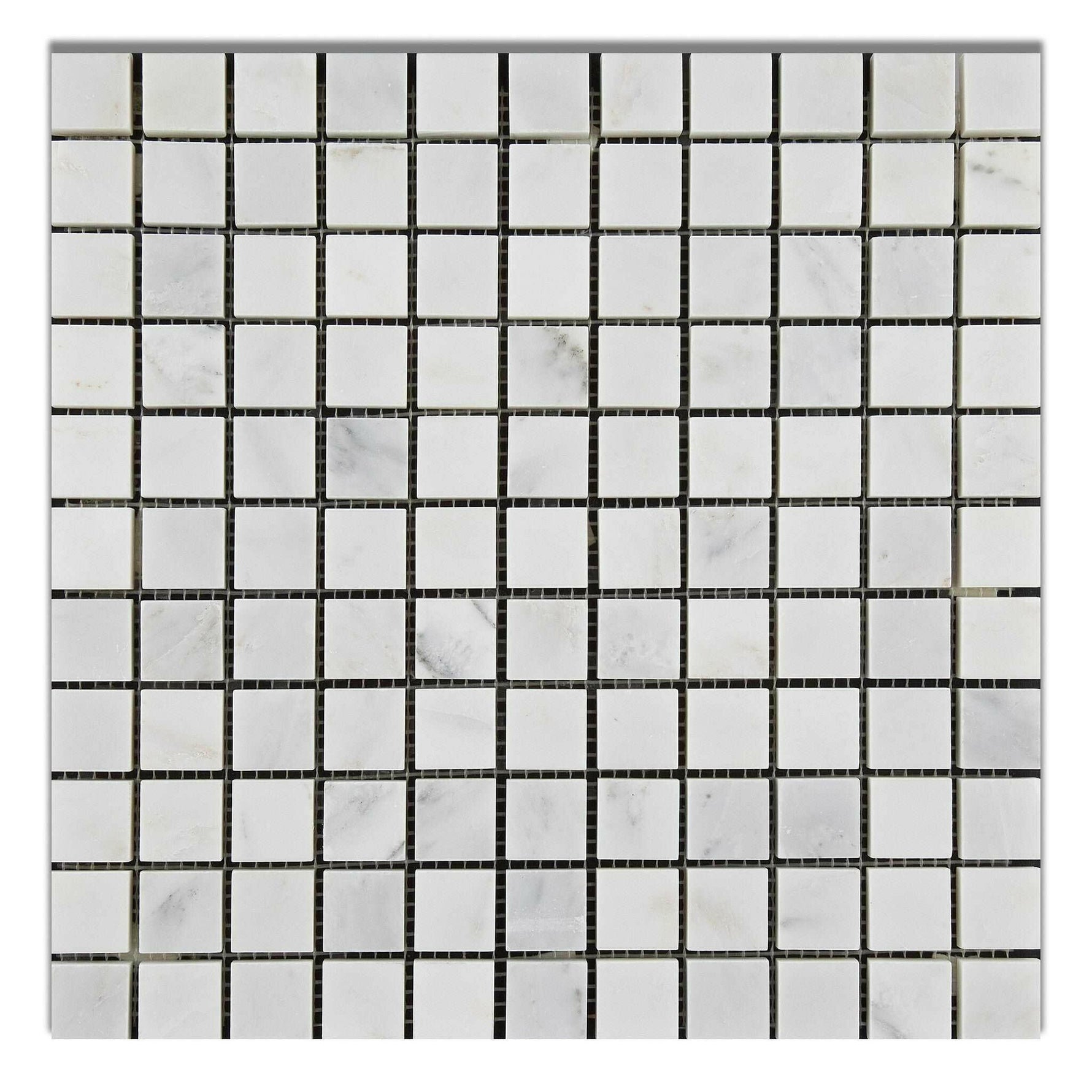 1x1 Oriental White / Asian Statuary Marble Polished Mosaic Tile 1x1 Oriental White / Asian Statuary Marble Polished Mosaic Tile - American Tile Depot