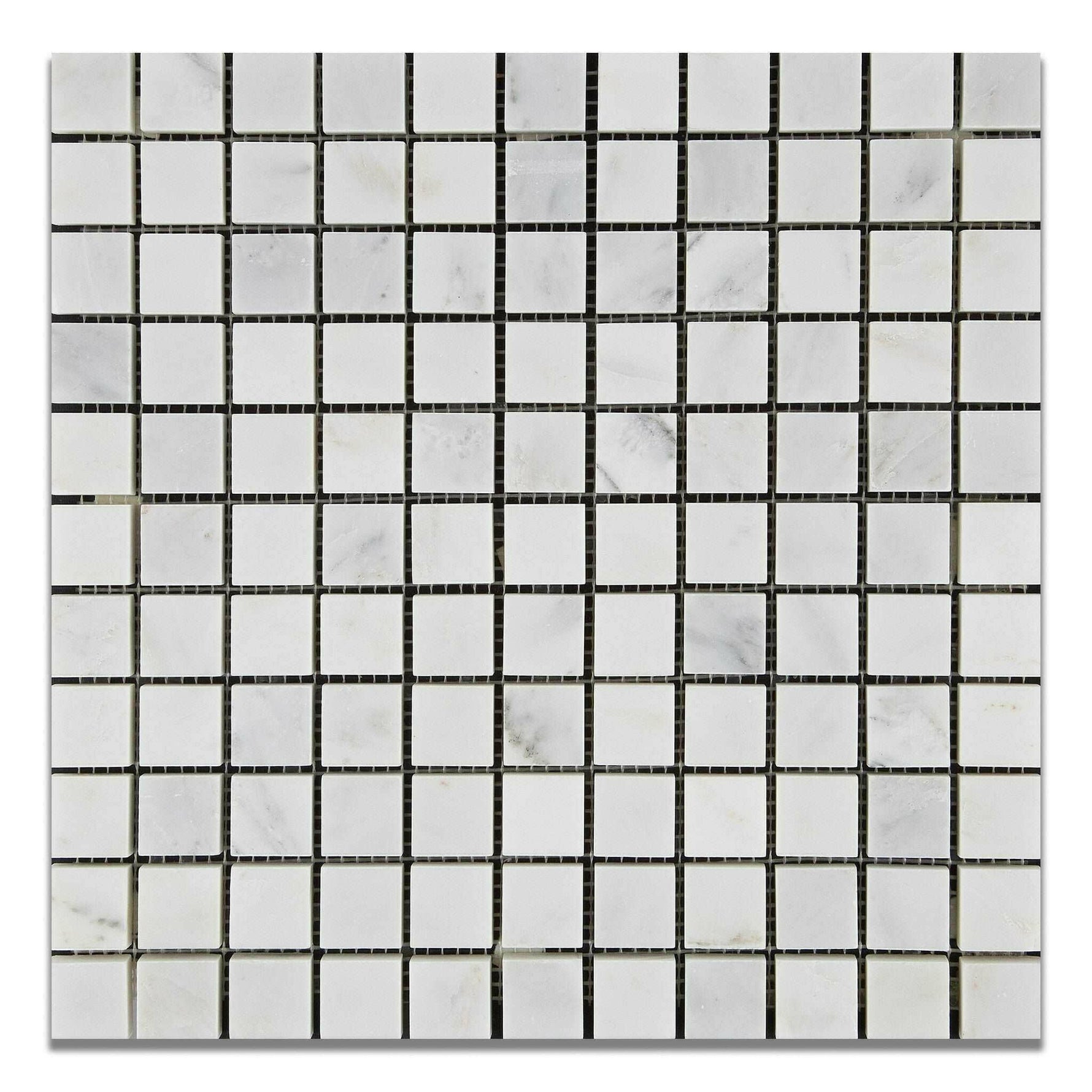 1x1 Oriental White / Asian Statuary Marble Polished Mosaic Tile 1x1 Oriental White / Asian Statuary Marble Polished Mosaic Tile - American Tile Depot