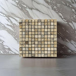 1x1 Philadelphia Travertine Tumbled Mosaic Tile - American Tile Depot