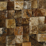 1x1 Scabos Travertine HI-LOW Split-Faced Mosaic Tile 1x1 Scabos Travertine HI-LOW Split-Faced Mosaic Tile - American Tile Depot