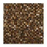 1x1 Scabos Travertine HI-LOW Split-Faced Mosaic Tile 1x1 Scabos Travertine HI-LOW Split-Faced Mosaic Tile - American Tile Depot