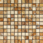1x1 Scabos Travertine Polished Mosaic Tile 1x1 Scabos Travertine Polished Mosaic Tile - American Tile Depot