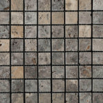 1x1 Silver Travertine Tumbled Mosaic Tile 1x1 Silver Travertine Tumbled Mosaic Tile - American Tile Depot
