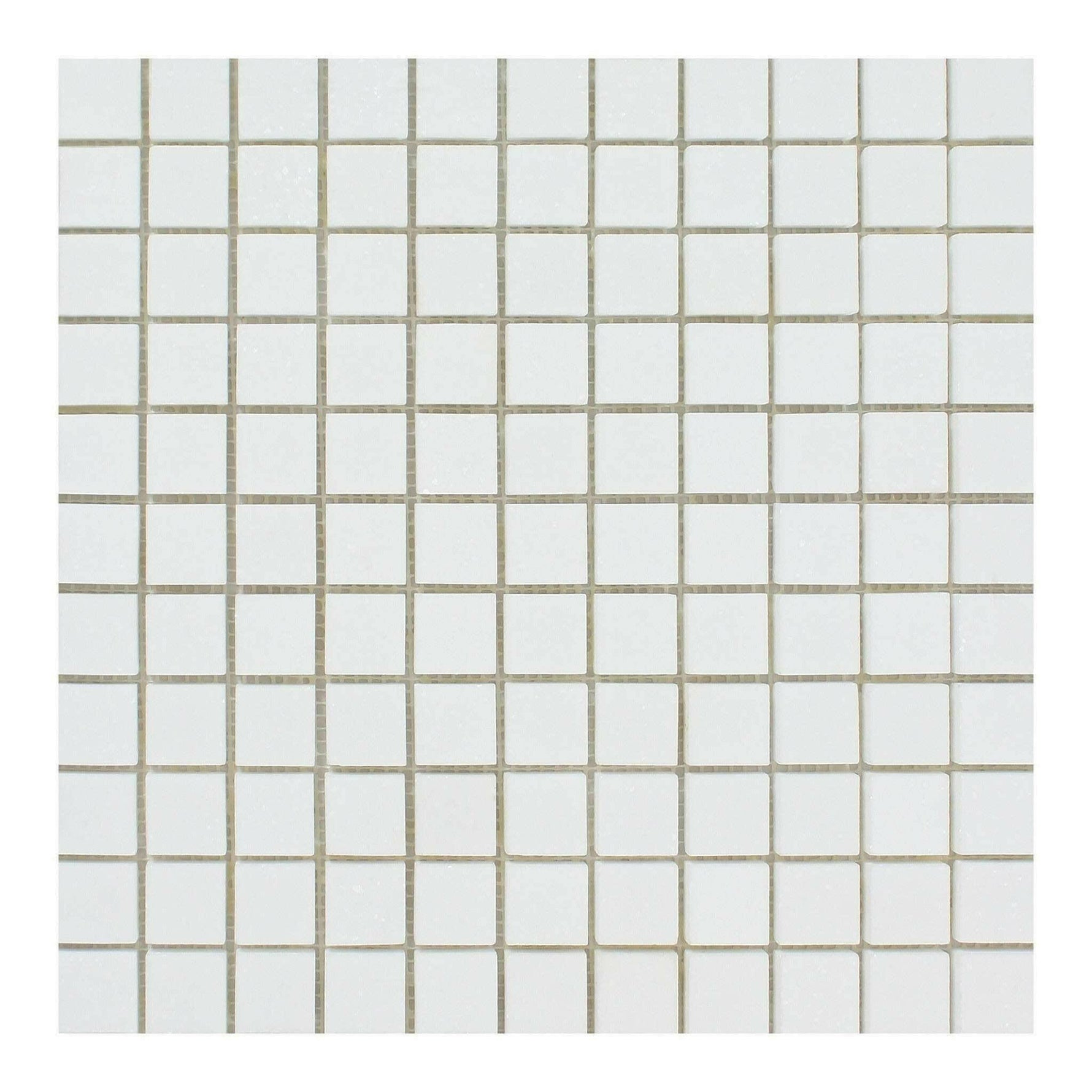 1x1 Thassos White Marble Honed Mosaic Tile - American Tile Depot