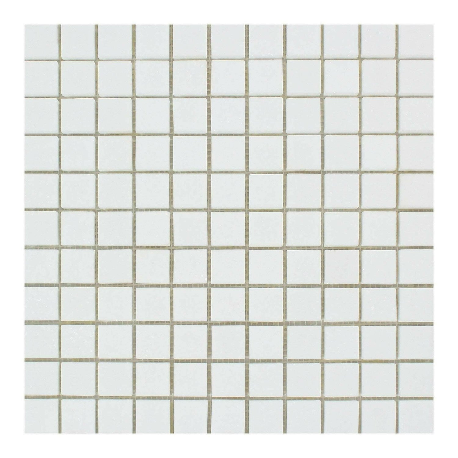 1x1 Thassos White Marble Honed Mosaic Tile 1x1 Thassos White Marble Honed Mosaic Tile - American Tile Depot