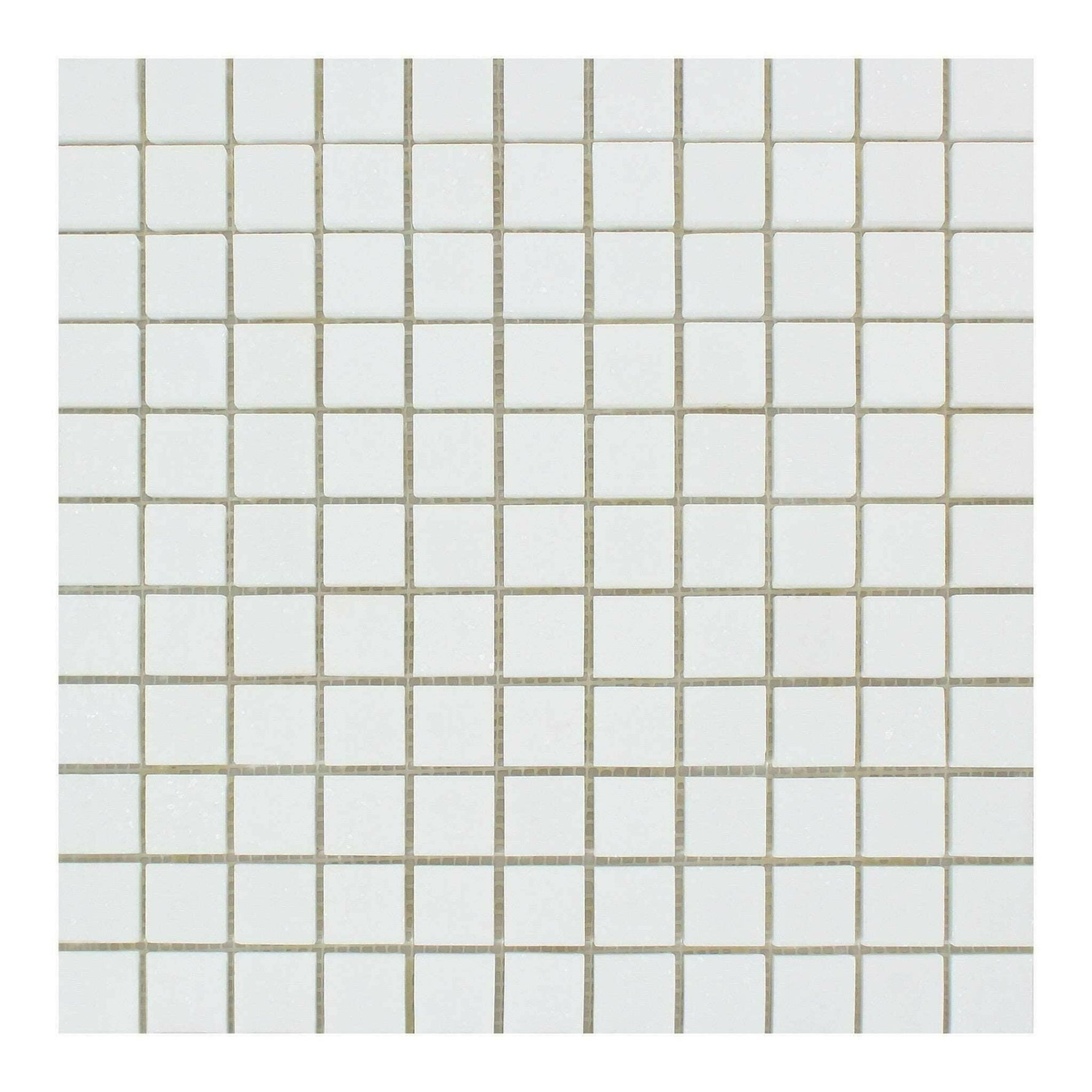 1x1 Thassos White Marble Honed Mosaic Tile - American Tile Depot