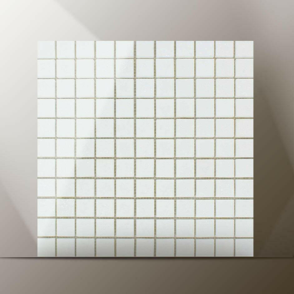 1x1 Thassos White Marble Polished Mosaic Tile 1x1 Thassos White Marble Polished Mosaic Tile - American Tile Depot