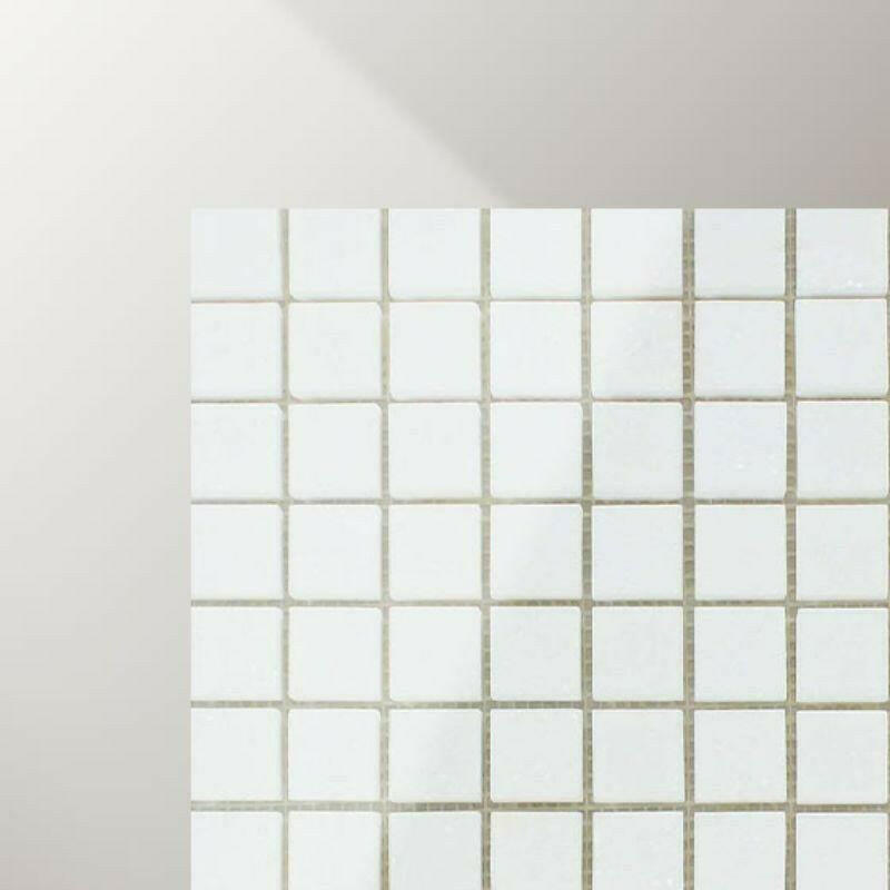 1x1 Thassos White Marble Polished Mosaic Tile 1x1 Thassos White Marble Polished Mosaic Tile - American Tile Depot